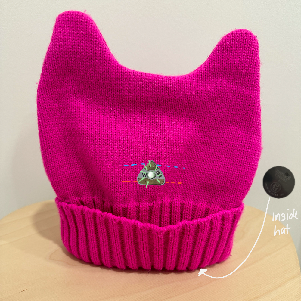 This is the first annotated photo of the hat.