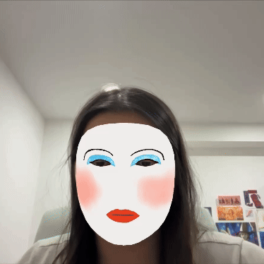 This is a screen recording of a old modeling and materials project where in this case I could create a physical object that could help the user review makeup looks without having to put it on.