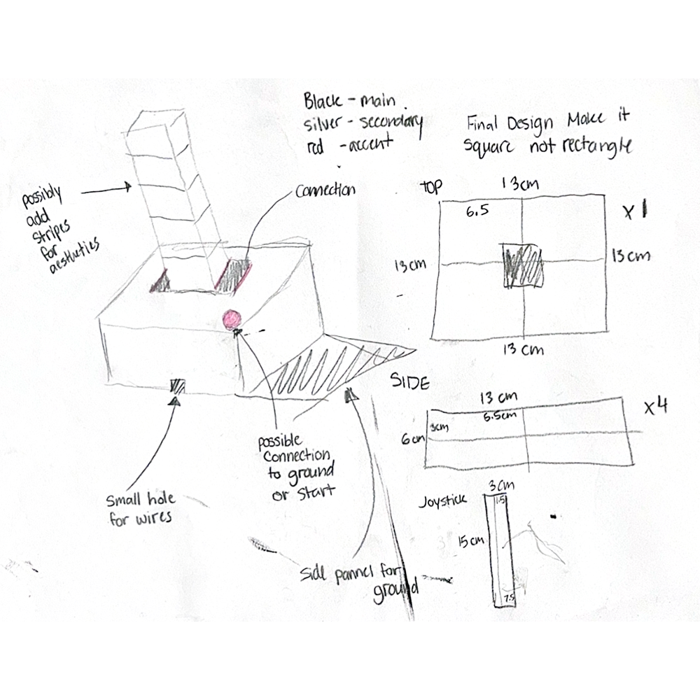These are the final measurements I decided on before constructing my final design.