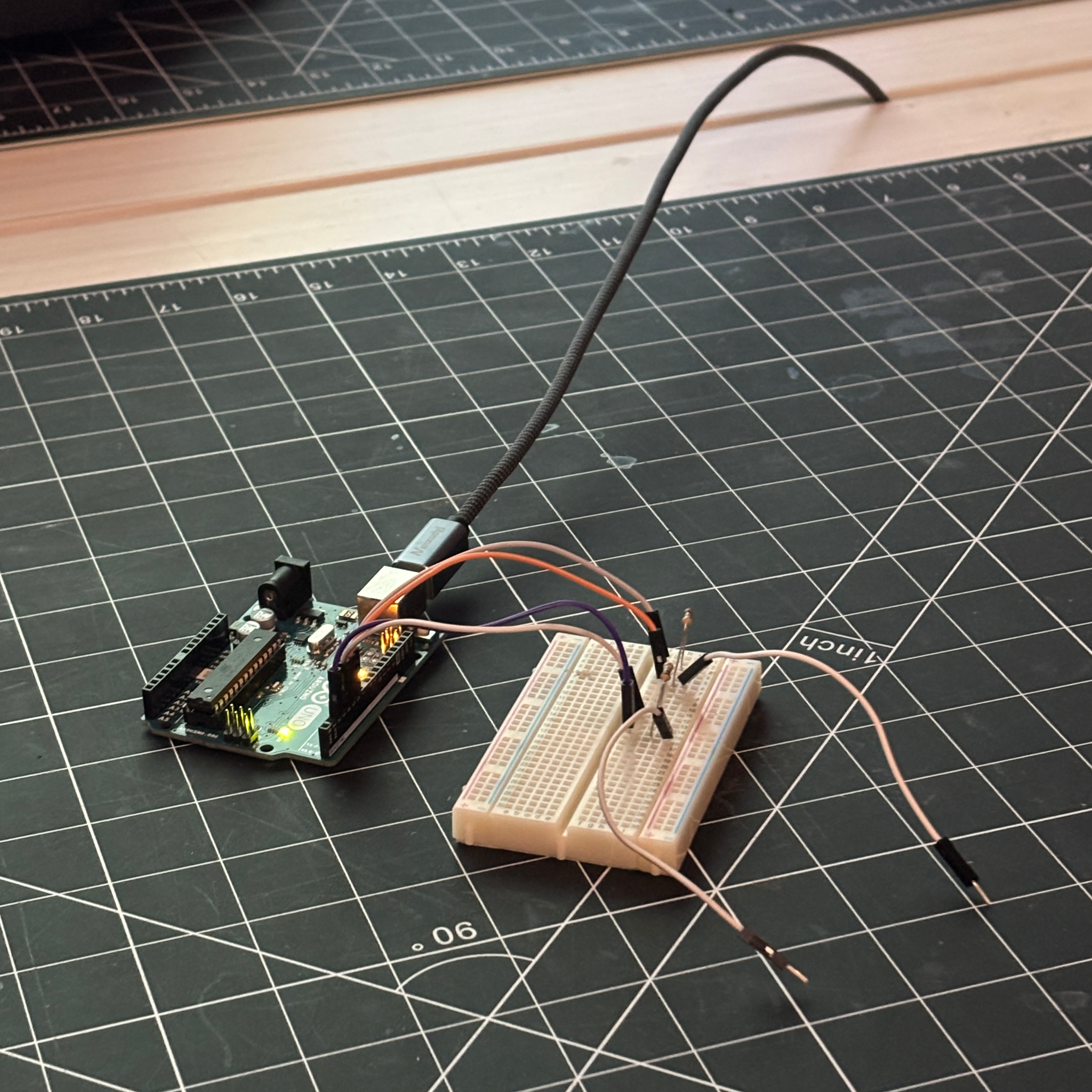 This is an image of the wiring for the capacitive touch workshop that was hosted in class.