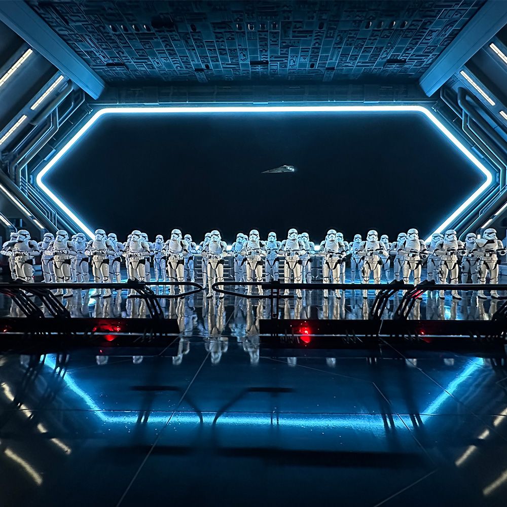 Photo I took inside the ride Rise of the Resistance in Galxies Edge at Walt Disney World's Hollywood Studios.